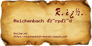 Reichenbach Árpád névjegykártya